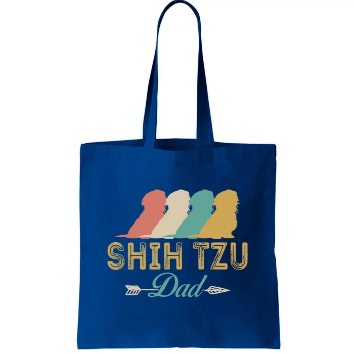 Shih Tzu Dog Retro Shih Tzu Lover Dad Grandpa Meaningful Gift Tote Bag