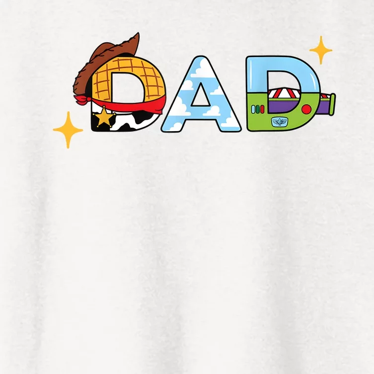 Story Toy Dad Its My Birthday Father Of The Birthday Women's Crop Top Tee