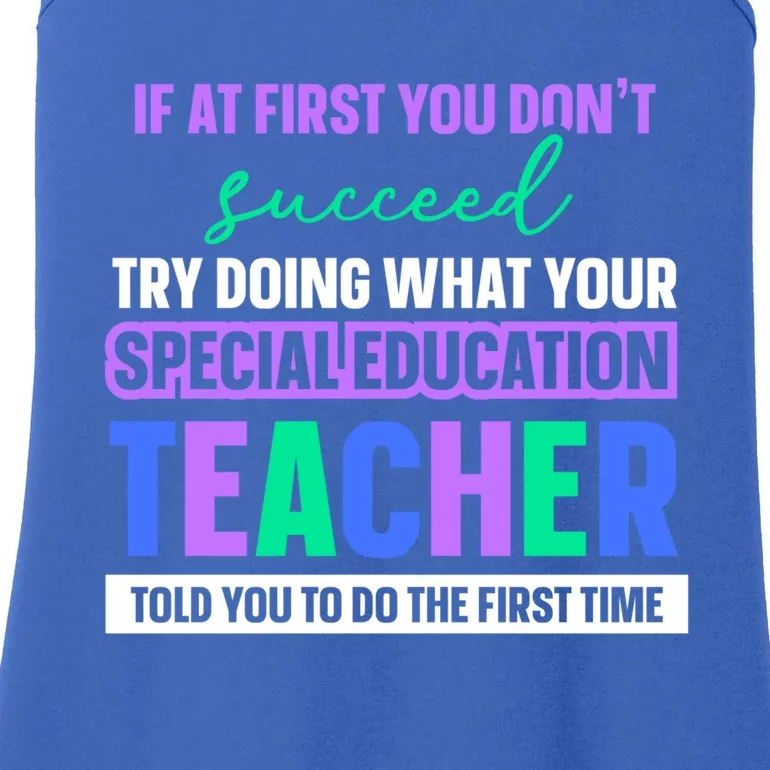 Sped Teacher Design And Special Education Teacher Funny Gift Ladies Essential Tank