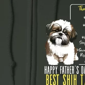 Shih Tzu Dad Happy Fathers Day To The Best Shih Tzu Dad Full Zip Hoodie