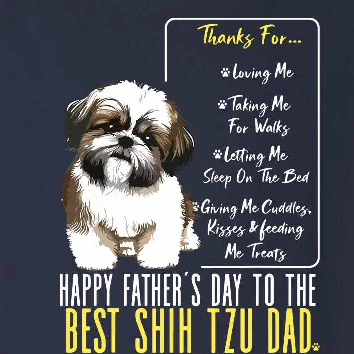 Shih Tzu Dad Happy Fathers Day To The Best Shih Tzu Dad Toddler Long Sleeve Shirt