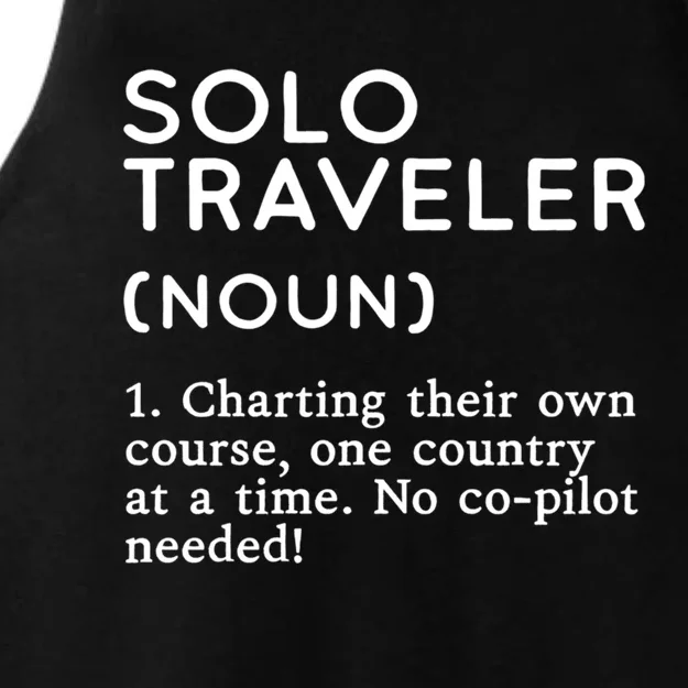 Solo Traveler Definition Funny Wanderlust Adventure Travel Cute Gift Ladies Tri-Blend Wicking Tank