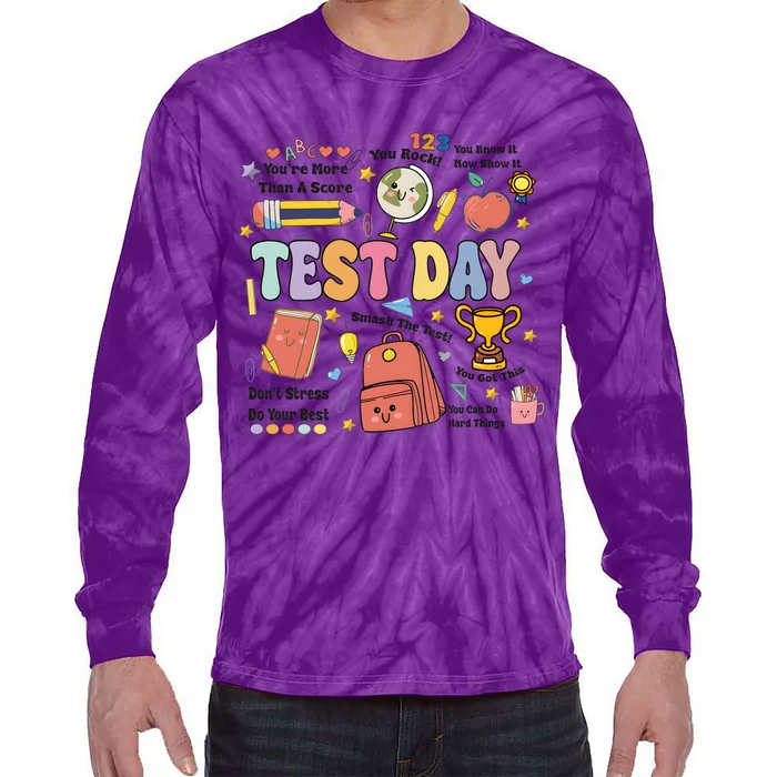 School Testing Day You Are More Than Test Score Tie-Dye Long Sleeve Shirt