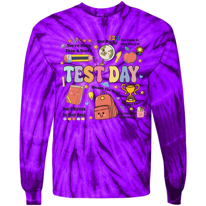 School Testing Day You Are More Than Test Score Tie-Dye Long Sleeve Shirt