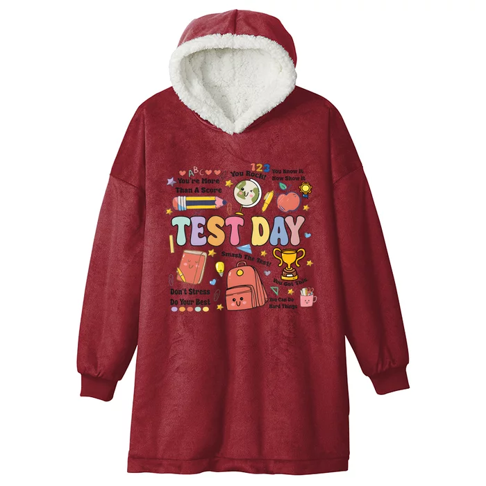 School Testing Day You Are More Than Test Score Hooded Wearable Blanket