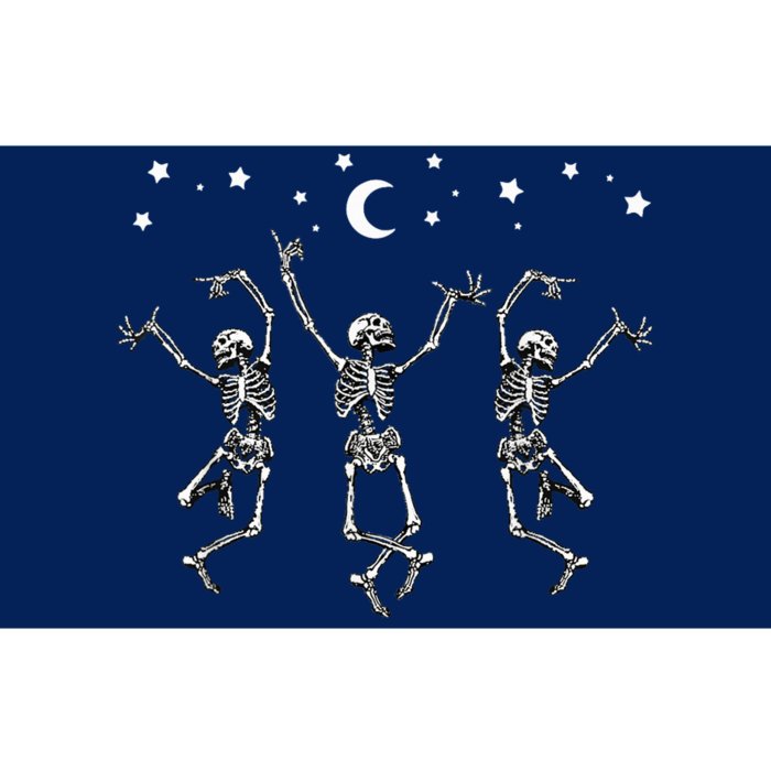 Spooky Three Dancing Skeletons Classic White Halloween Bumper Sticker