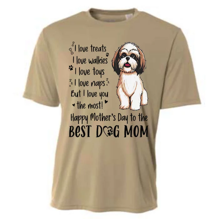 Shih Tzu Dog I Love Treats I Love Walkies I Love Toys Cooling Performance Crew T-Shirt