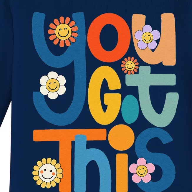 State Testing Day Motivational Teacher Groovy You Got This Baby Long Sleeve Bodysuit