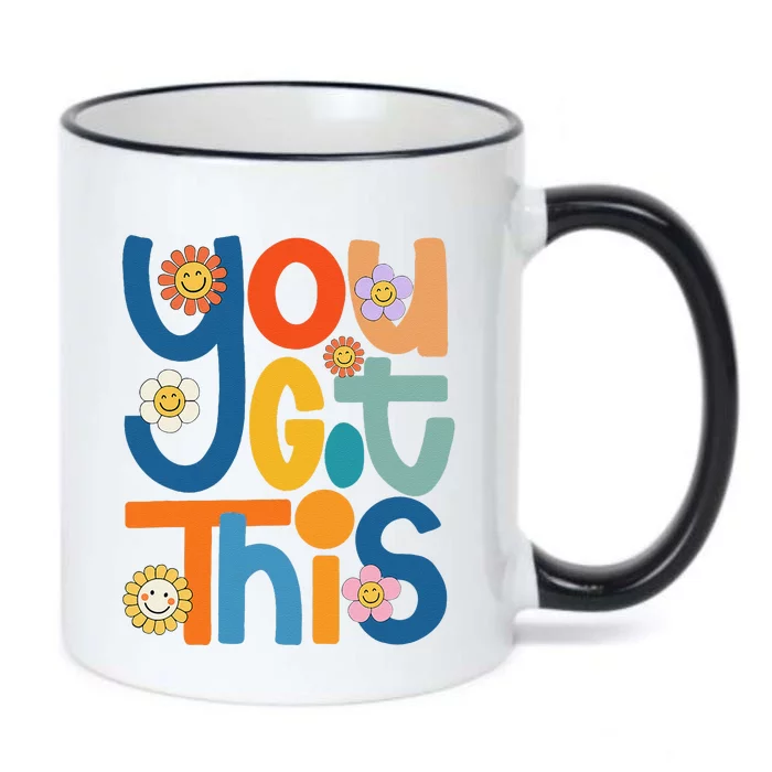 State Testing Day Motivational Teacher Groovy You Got This Black Color Changing Mug