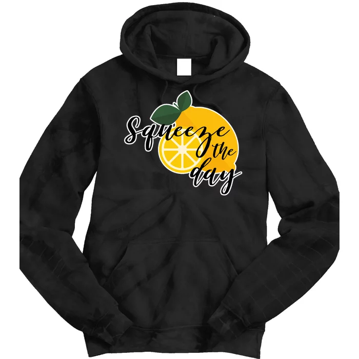 Squeeze The Day Lemon Motivational Tie Dye Hoodie