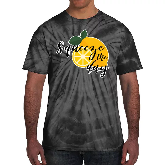 Squeeze The Day Lemon Motivational Tie-Dye T-Shirt