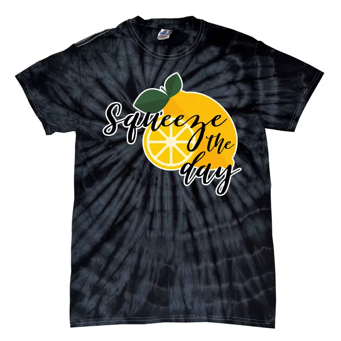 Squeeze The Day Lemon Motivational Tie-Dye T-Shirt