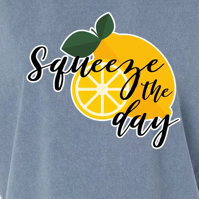 Squeeze The Day Lemon Motivational Garment-Dyed Women's Muscle Tee