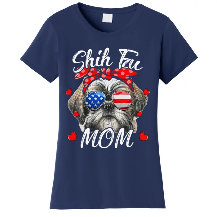 Shih Tzu Dog Mom Shih Tzu Mama Puppy Funny Mothers Day Women's T-Shirt