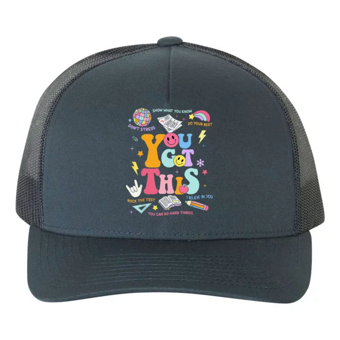 State Testing Day Teacher Groovy You Got This Staar Day Yupoong Adult 5-Panel Trucker Hat