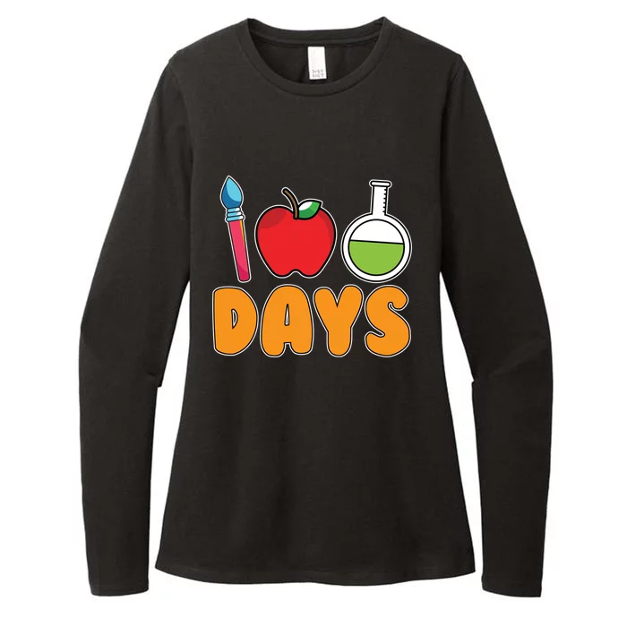 Science Teacher Drawing Kindergarten 100 Days Of School Gift Womens CVC Long Sleeve Shirt