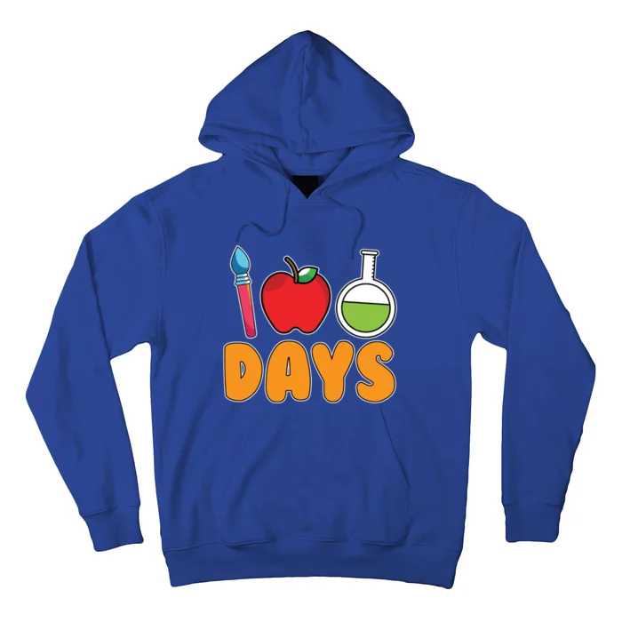 Science Teacher Drawing Kindergarten 100 Days Of School Gift Hoodie