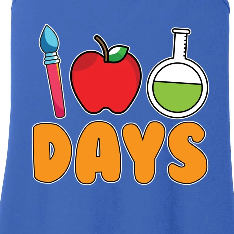 Science Teacher Drawing Kindergarten 100 Days Of School Gift Ladies Essential Tank