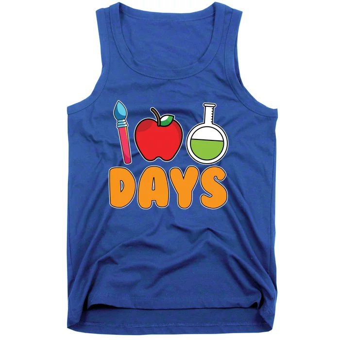 Science Teacher Drawing Kindergarten 100 Days Of School Gift Tank Top