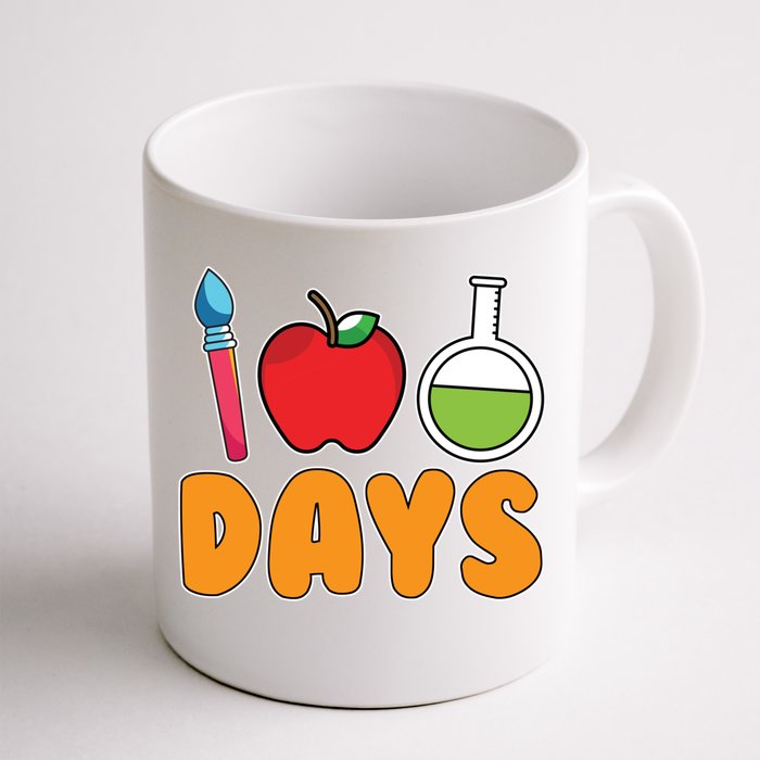 Science Teacher Drawing Kindergarten 100 Days Of School Gift Front & Back Coffee Mug