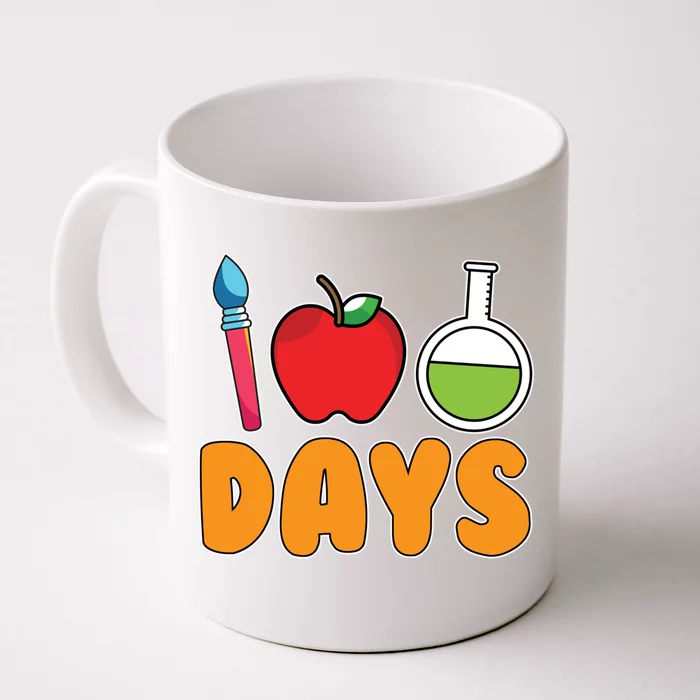 Science Teacher Drawing Kindergarten 100 Days Of School Gift Front & Back Coffee Mug