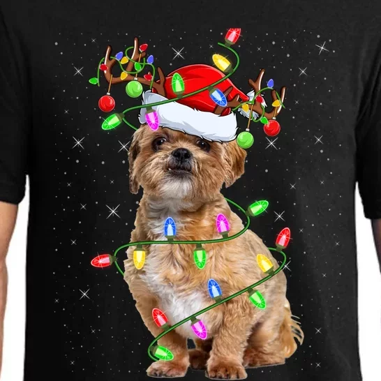 Shih Tzu Dog Lover Xmas Lighting Santa Shih Tzu Christmas Great Gift Pajama Set