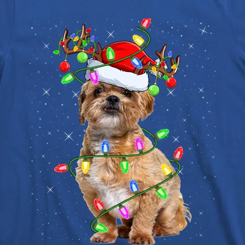 Shih Tzu Dog Lover Xmas Lighting Santa Shih Tzu Christmas Great Gift T-Shirt