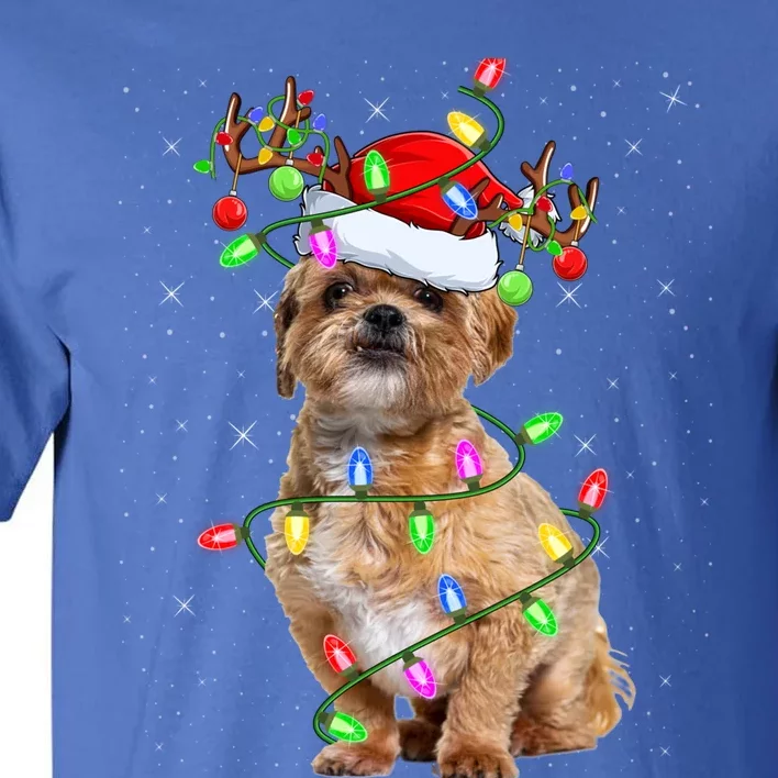 Shih Tzu Dog Lover Xmas Lighting Santa Shih Tzu Christmas Great Gift Tall T-Shirt