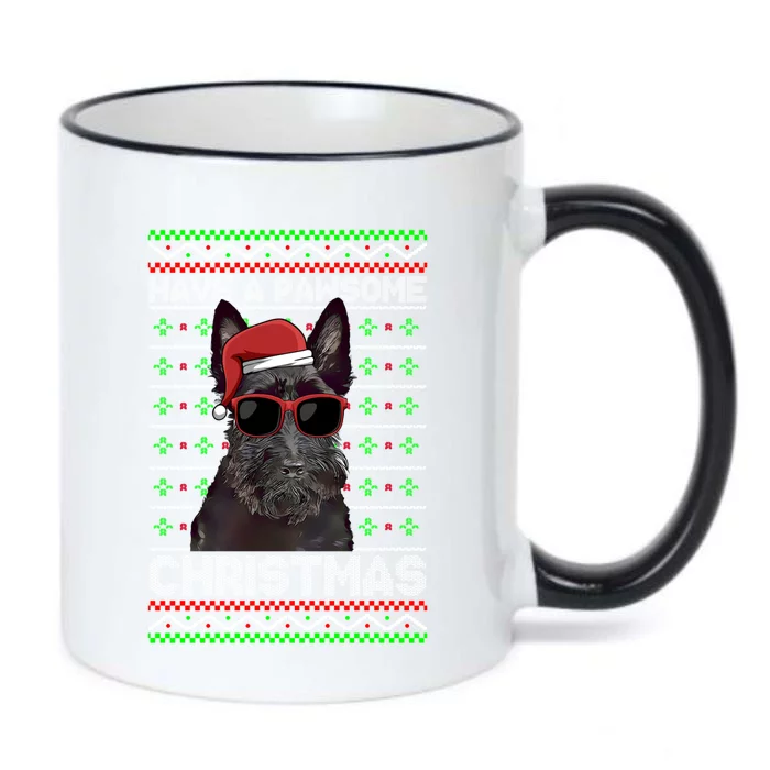 Scottish Terrier Dog Funny Pawsome Christmas Gift Black Color Changing Mug