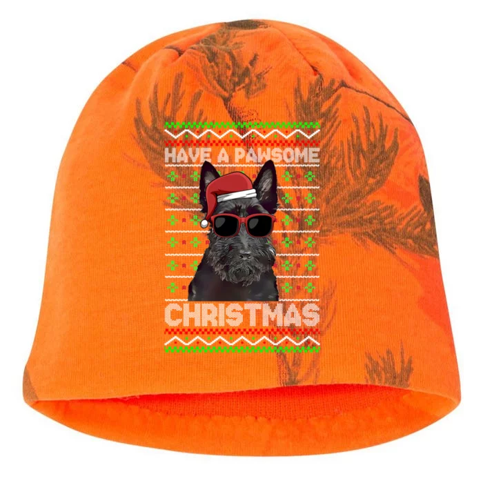 Scottish Terrier Dog Funny Pawsome Christmas Gift Kati - Camo Knit Beanie