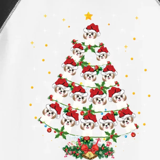 Shih Tzu Dog Lover Xmas Santa Hat Shih Tzu Christmas Tree Cool Gift Toddler Fine Jersey T-Shirt