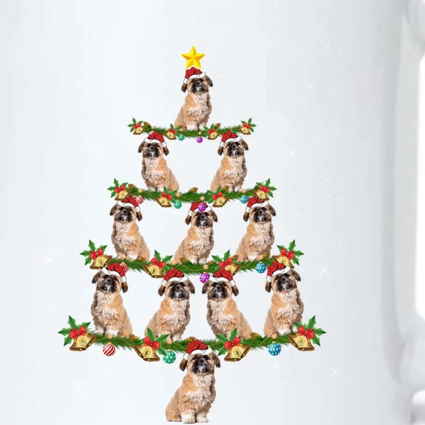 Shih Tzu Dog Lover Xmas Tree Lights Santa Shih Tzu Christmas Meaningful Gift Black Color Changing Mug