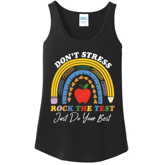 State Testing DonT Stress Rock The Test Ladies Essential Tank