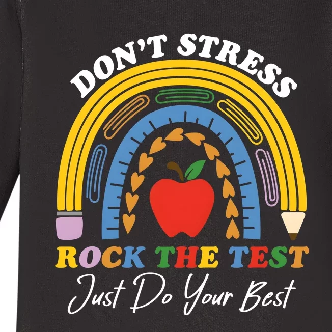 State Testing DonT Stress Rock The Test Baby Long Sleeve Bodysuit