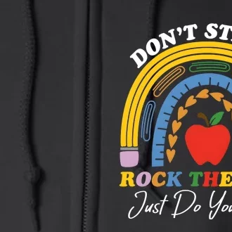 State Testing DonT Stress Rock The Test Full Zip Hoodie