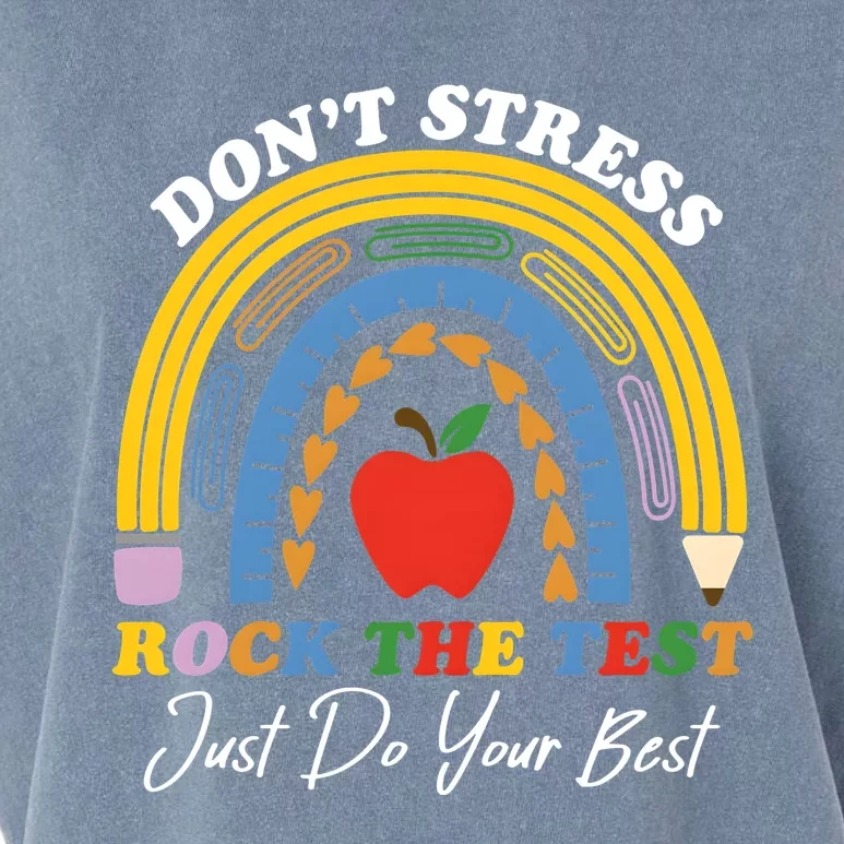 State Testing DonT Stress Rock The Test Garment-Dyed Women's Muscle Tee