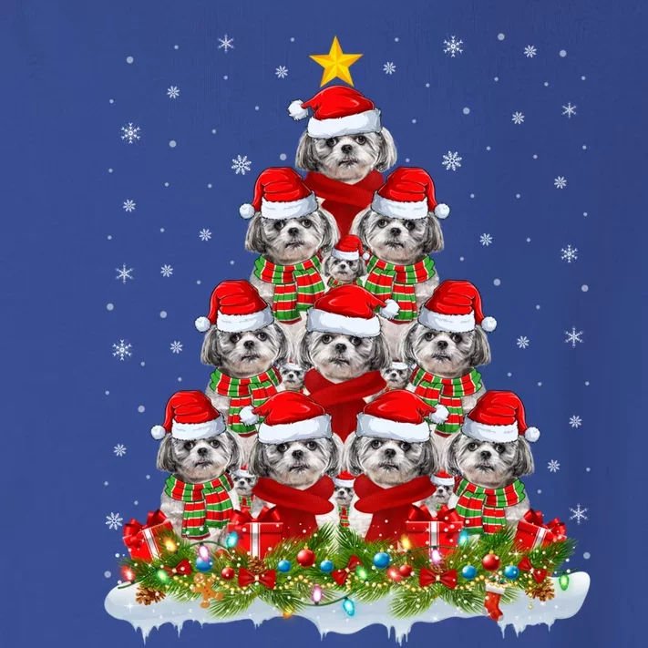 Shih Tzu Dog Lover Xmas Tree Santa Christmas Shih Tzu Gift Toddler Long Sleeve Shirt