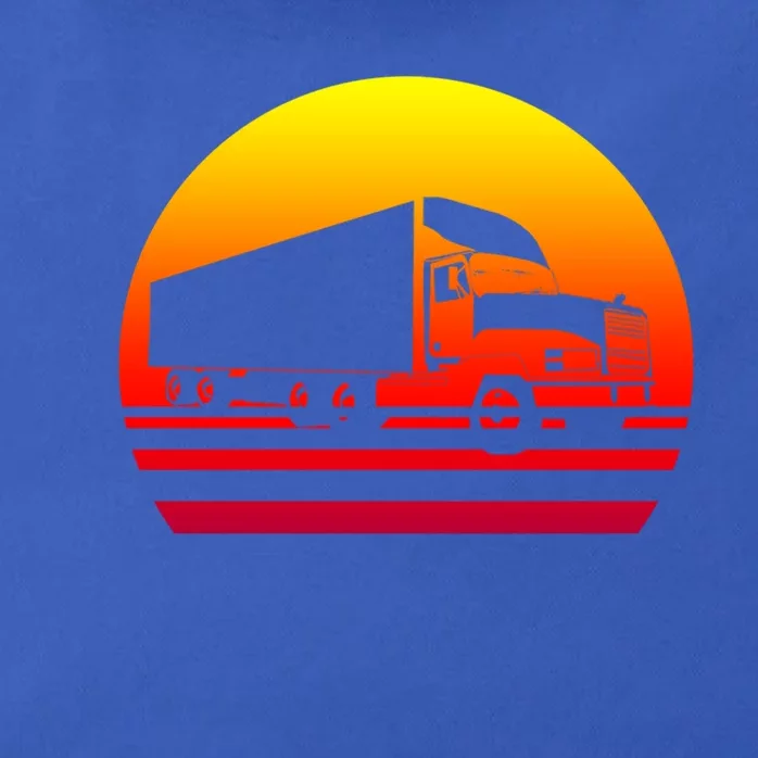 Semi Truck Driver Trucker Big Rig Sunset Gift Zip Tote Bag