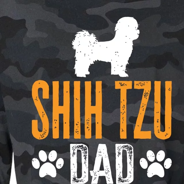 Shih Tzu Dad Gift Dog Daddy Shih Tzu Father Day Gift Cropped Pullover Crew