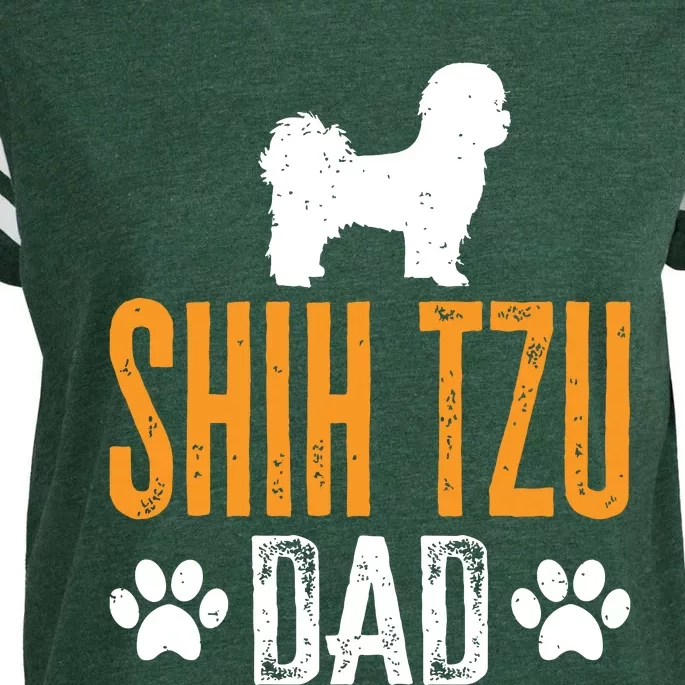 Shih Tzu Dad Gift Dog Daddy Shih Tzu Father Day Gift Enza Ladies Jersey Football T-Shirt