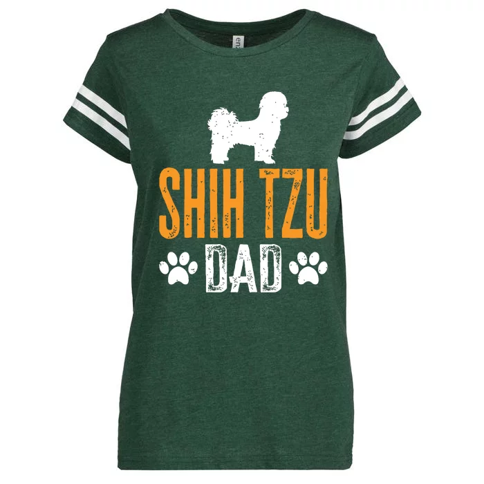 Shih Tzu Dad Gift Dog Daddy Shih Tzu Father Day Gift Enza Ladies Jersey Football T-Shirt