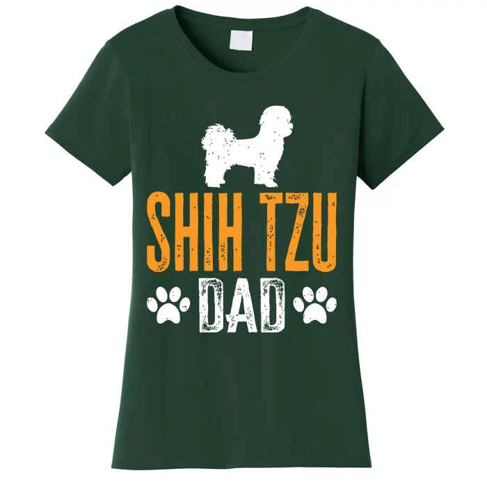 Shih Tzu Dad Gift Dog Daddy Shih Tzu Father Day Gift Women's T-Shirt