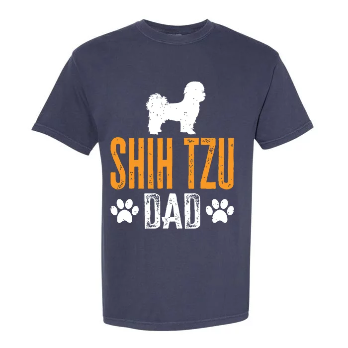 Shih Tzu Dad Gift Dog Daddy Shih Tzu Father Day Gift Garment-Dyed Heavyweight T-Shirt