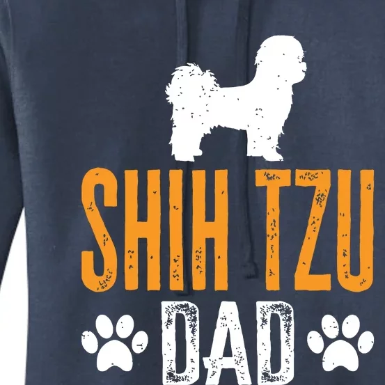 Shih Tzu Dad Gift Dog Daddy Shih Tzu Father Day Gift Women's Pullover Hoodie