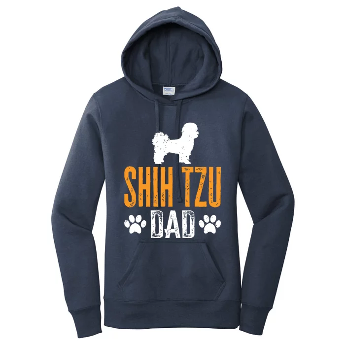 Shih Tzu Dad Gift Dog Daddy Shih Tzu Father Day Gift Women's Pullover Hoodie