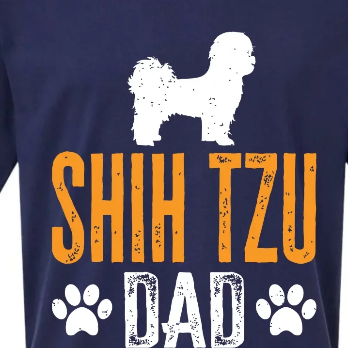 Shih Tzu Dad Gift Dog Daddy Shih Tzu Father Day Gift Sueded Cloud Jersey T-Shirt