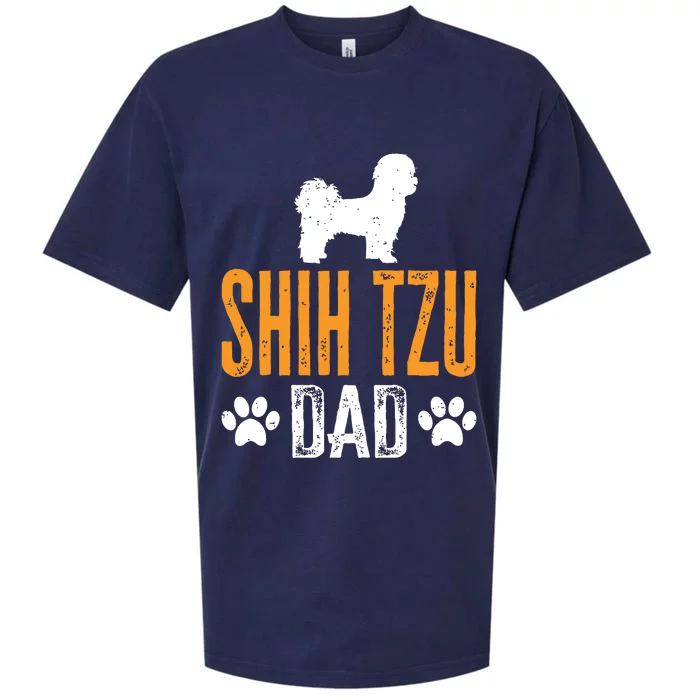 Shih Tzu Dad Gift Dog Daddy Shih Tzu Father Day Gift Sueded Cloud Jersey T-Shirt