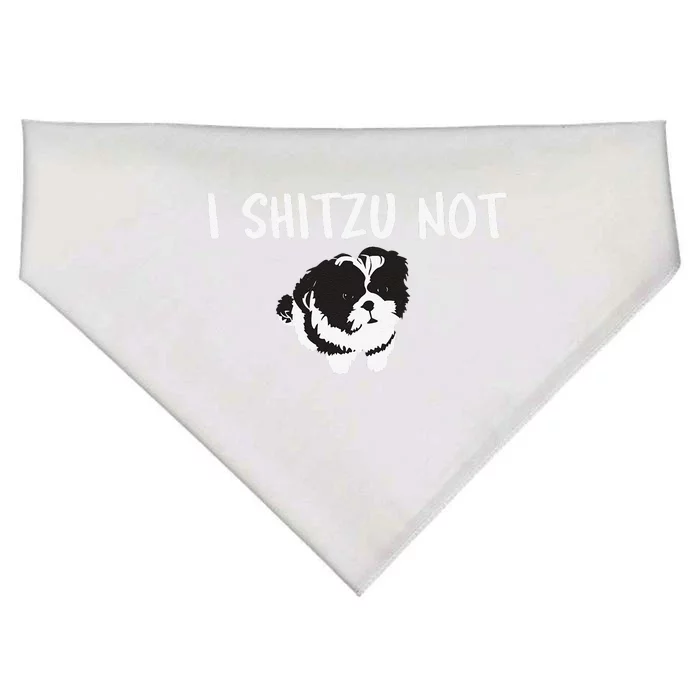 Shih Tzu Dog Owner Funny I Shitzu Not USA-Made Doggie Bandana