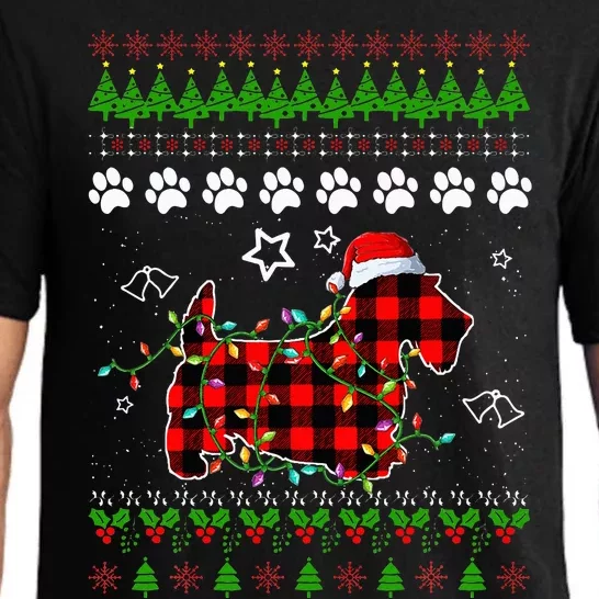 Scottish Terrier Dog Funny Xmas Ugly Sweater Pajama Set