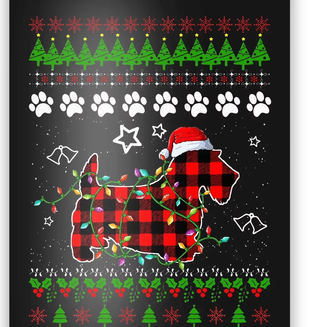 Scottish Terrier Dog Funny Xmas Ugly Sweater Poster